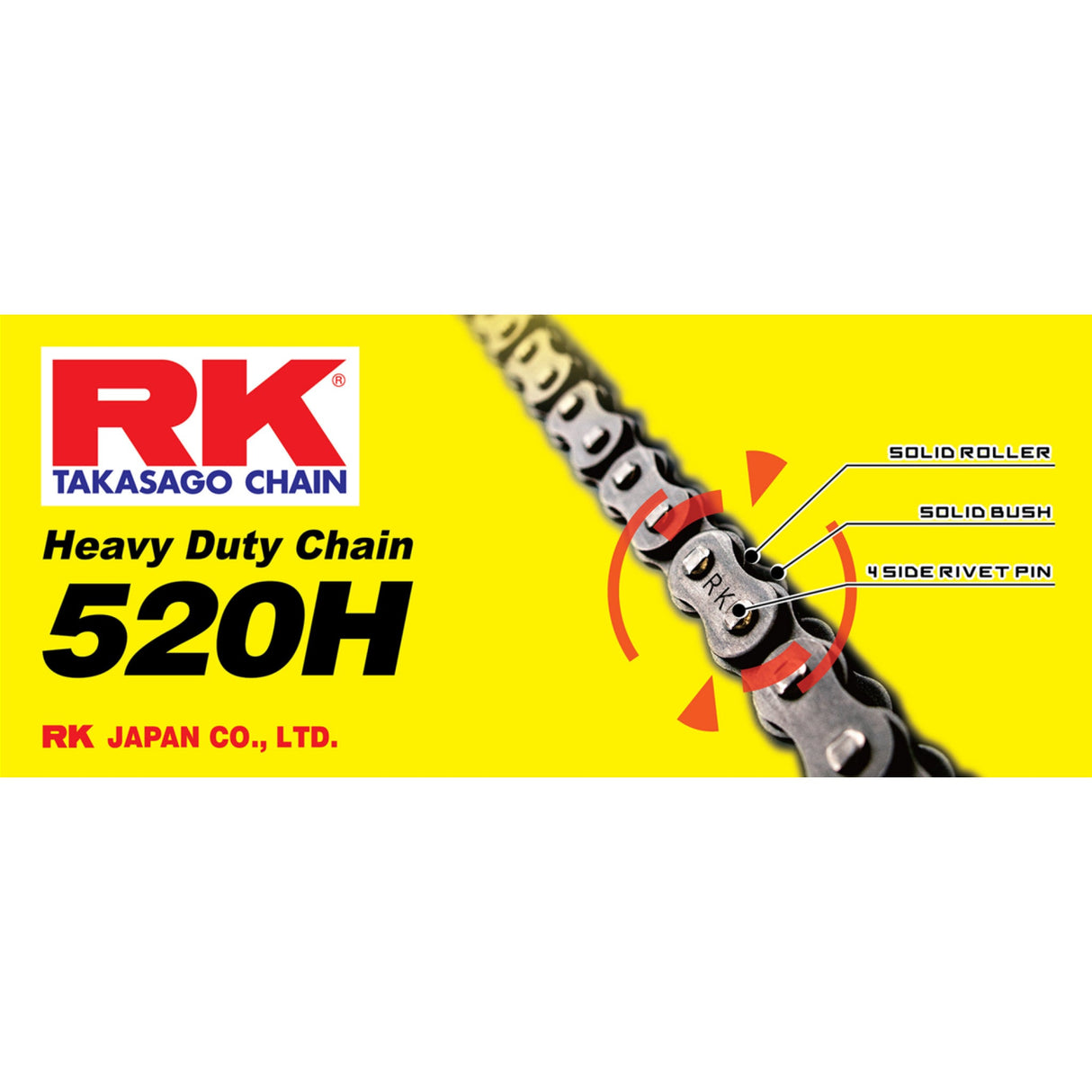 RK 1221-0138 M520H-114 Heavy Duty (H) M520H Chain M520H - Heavy-Duty Chain - 114 Links