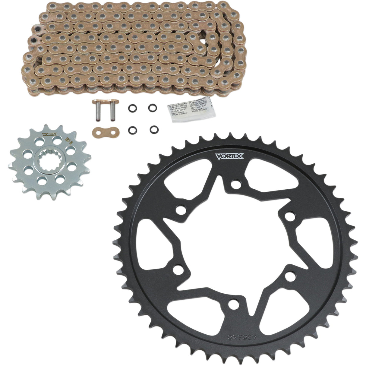 VORTEX 1230-1150 CKG6128 OES Original Equipment Steel Chain Kit Chain Kit - Gold - Yamaha - YZF-R6 S