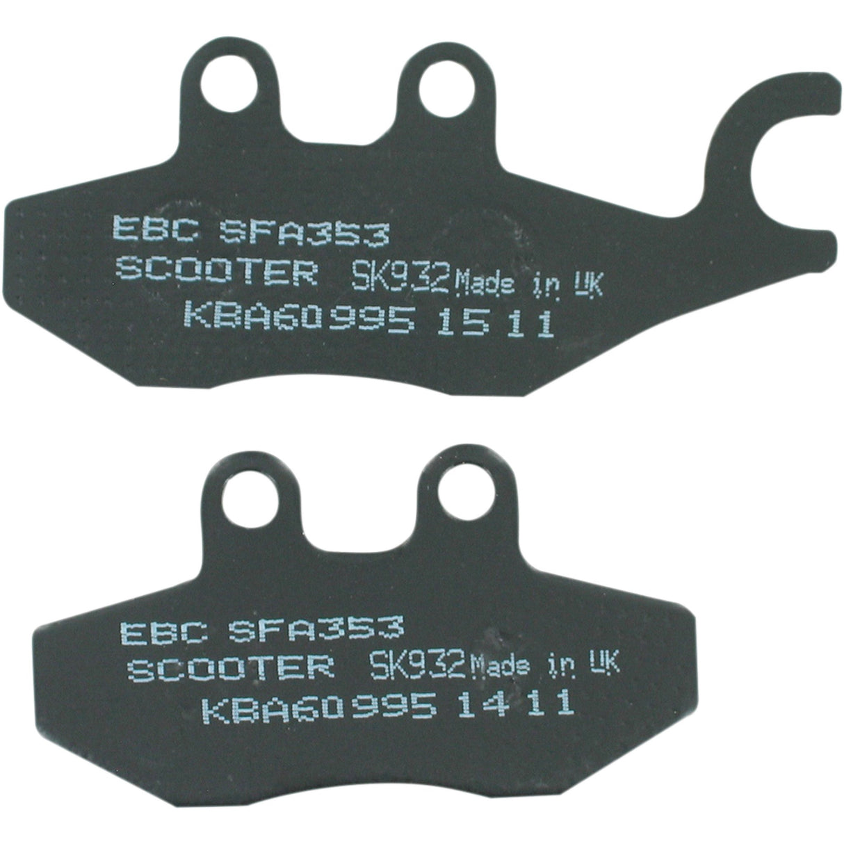 EBC Scooter "SFA" Brake Pads - SFA353 For Piaggio Motorcycles 2005-2020 | Vespa Motorcycles 2004-2023 | Aprilia 50 / Motard 50 2012-2015
