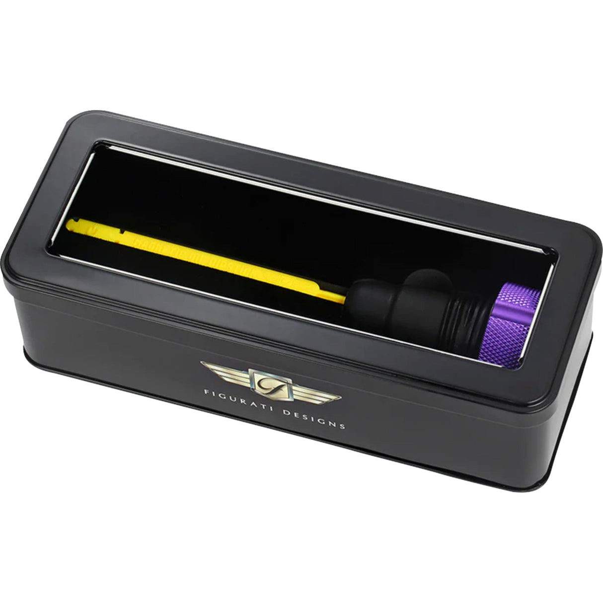 FIGURATI DESIGNS 0710-0305 FDP01-TCKN-P Performance Magnetic Oil Dipstick knurled - purple - '07-'16 touring/trike