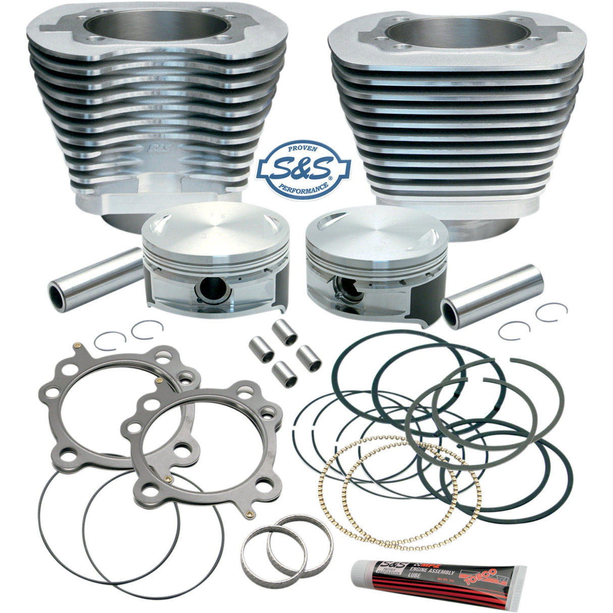 S&S CYCLE 0931-0431 910-0199 Replacement Cylinder & Piston for S&S 106" Stroker Kit - Silver