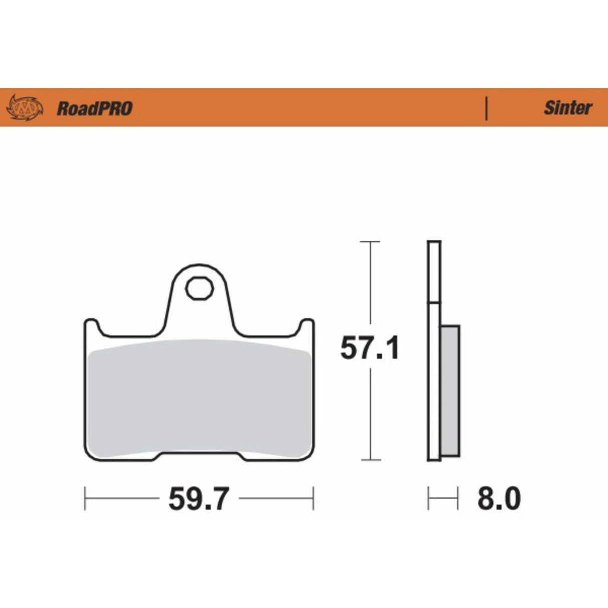 MOTO-MASTER 1721-3496 404402-PU RoadPro Sintered Metal Brake Pads Brake Pads - Sintered Series