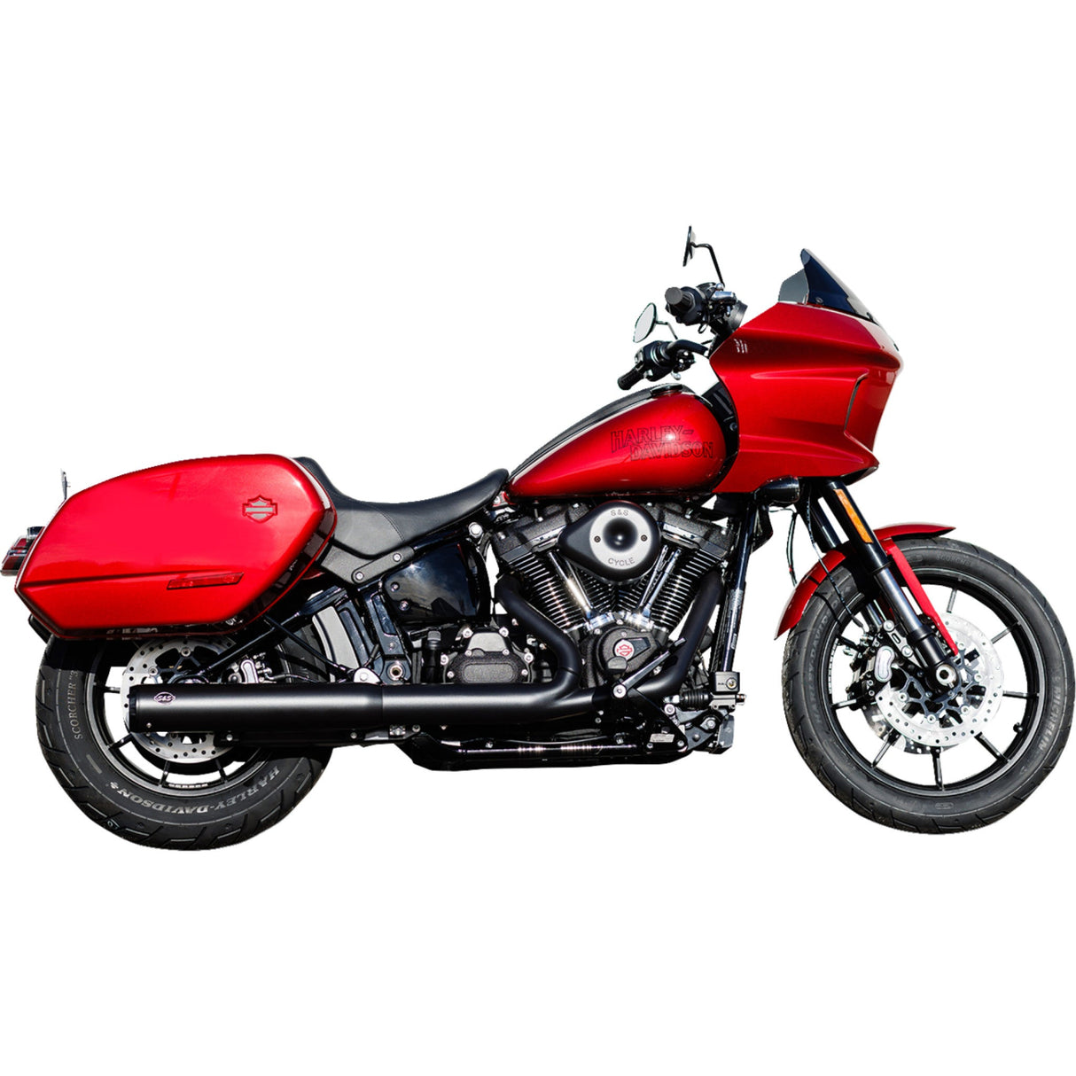 S&S Cycle Grand National Slip-On Muffler 50 State 4" Black M8 Softail - 550-1159 For Harley Softail 2025