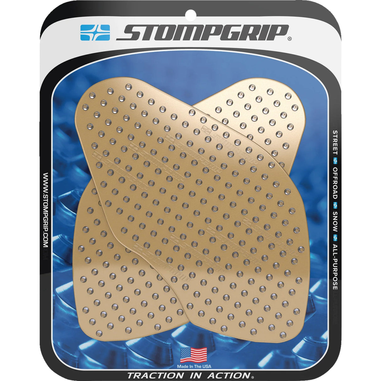 STOMPGRIP 4320-2840 55-10-0124-1C Volcano Profile Traction Pad Tank Grips Traction Pad Tank Grips - Volcano - Clear - V-Strom 650 XT