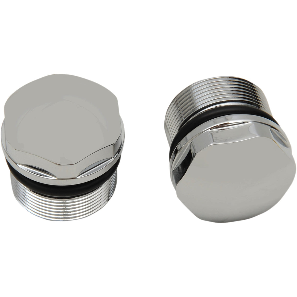 Drag Specialties Chrome Fork Tube Plugs And Caps Chrome 39 Mm For Harley 1987-2007