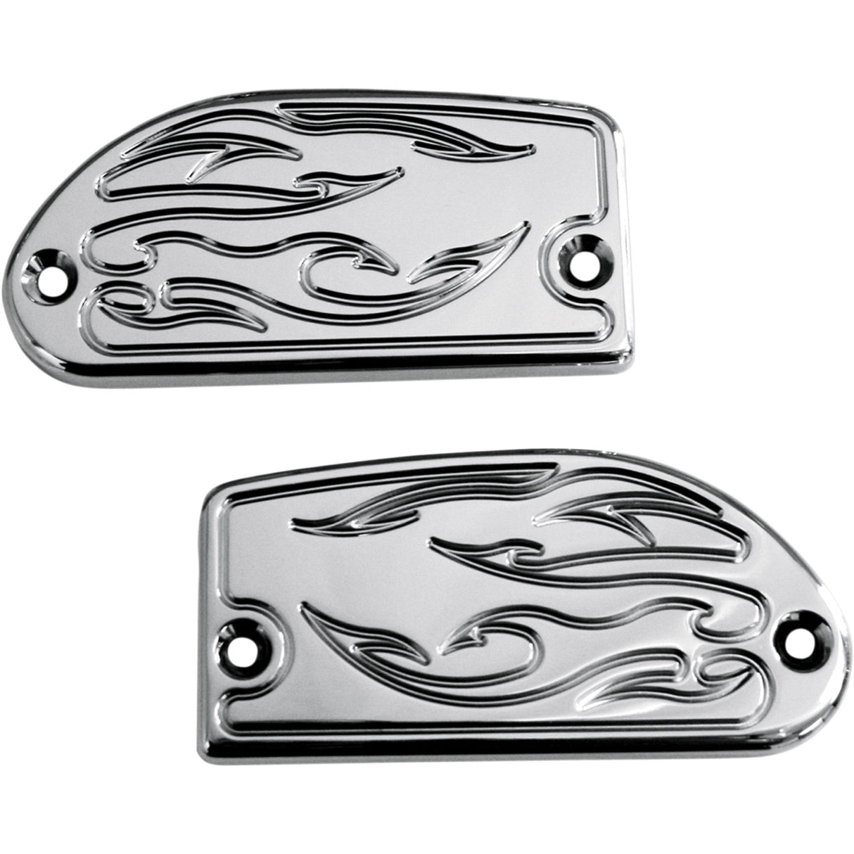 BARON 0610-0304 BA-7629-03 Master Cylinder Covers Master Cylinder Cover - Flame - Yamaha - Chrome