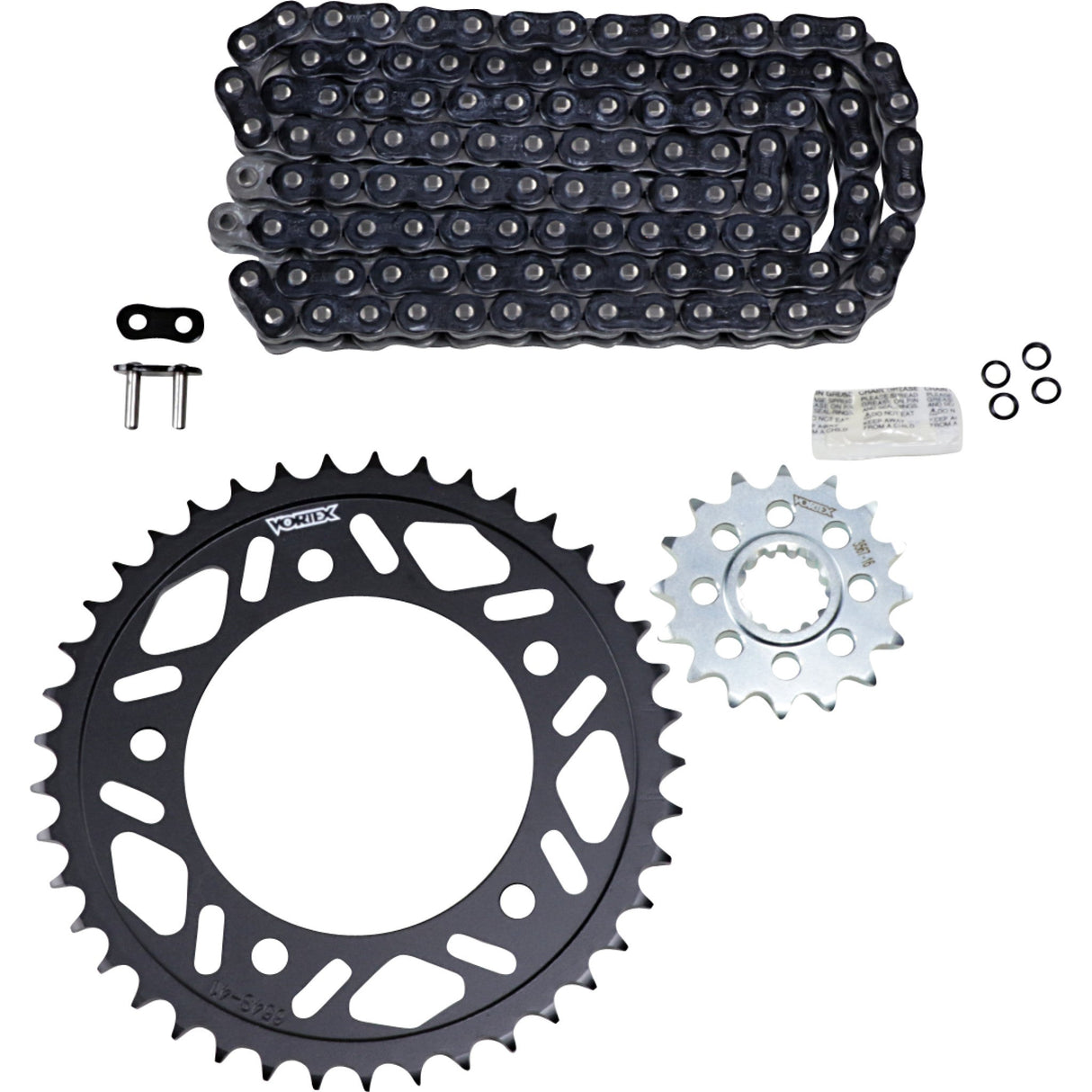 VORTEX 1230-1207 CK6378 OES Original Equipment Steel Chain Kit Chain Kit - Black - Yamaha - YZF-R1