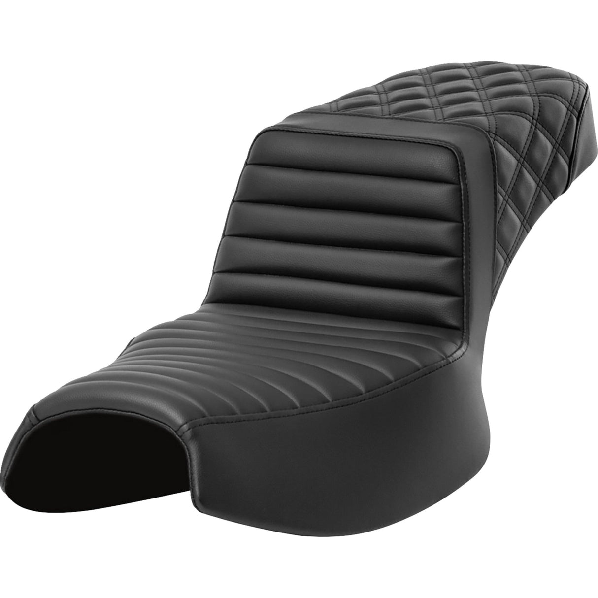 Saddlemen Step-Up Seat — Rear Lattice Stitch Front Tuck-N-Roll Extended Reach - I20-06E-176 For Indian 2020-2026