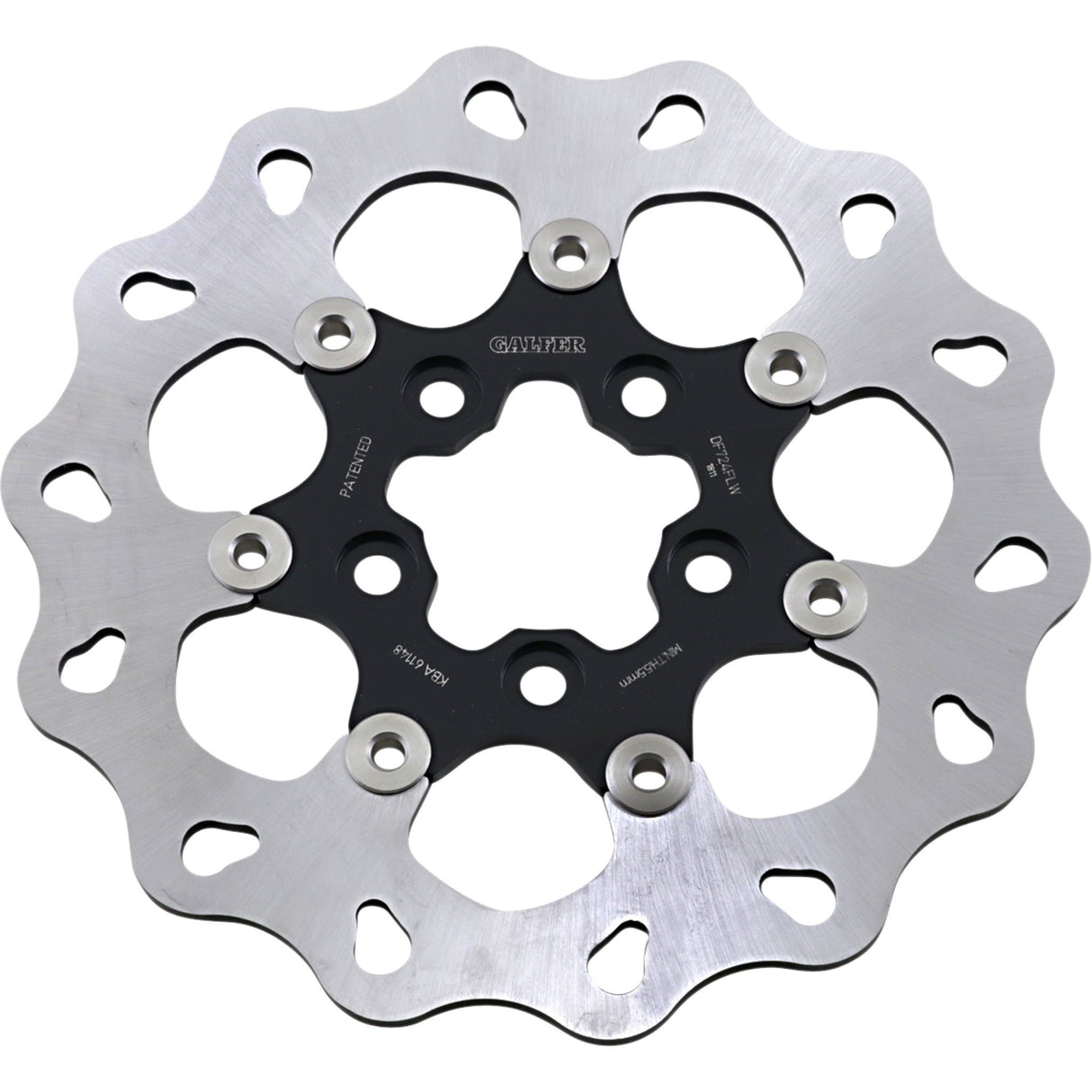 GALFER 1710-3624 DF724FLW Wave® Brake Rotors - Rear - Black Carrier
