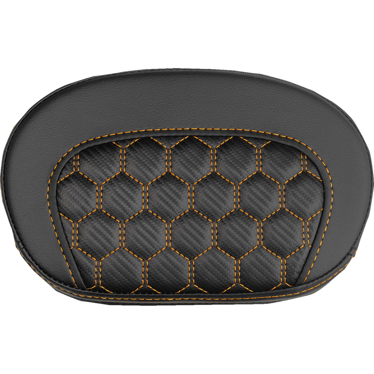 SADDLEMEN 0822-0719 061019003 Mini Contour Sissy Bar Pad honeycomb - orange stitch