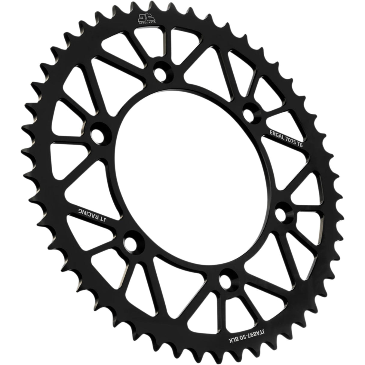 JT SPROCKETS 1211-2683 JTA897.50BLK RaceLite Aluminum Rear Sprocket Rear Sprocket - Black - 50-Tooth