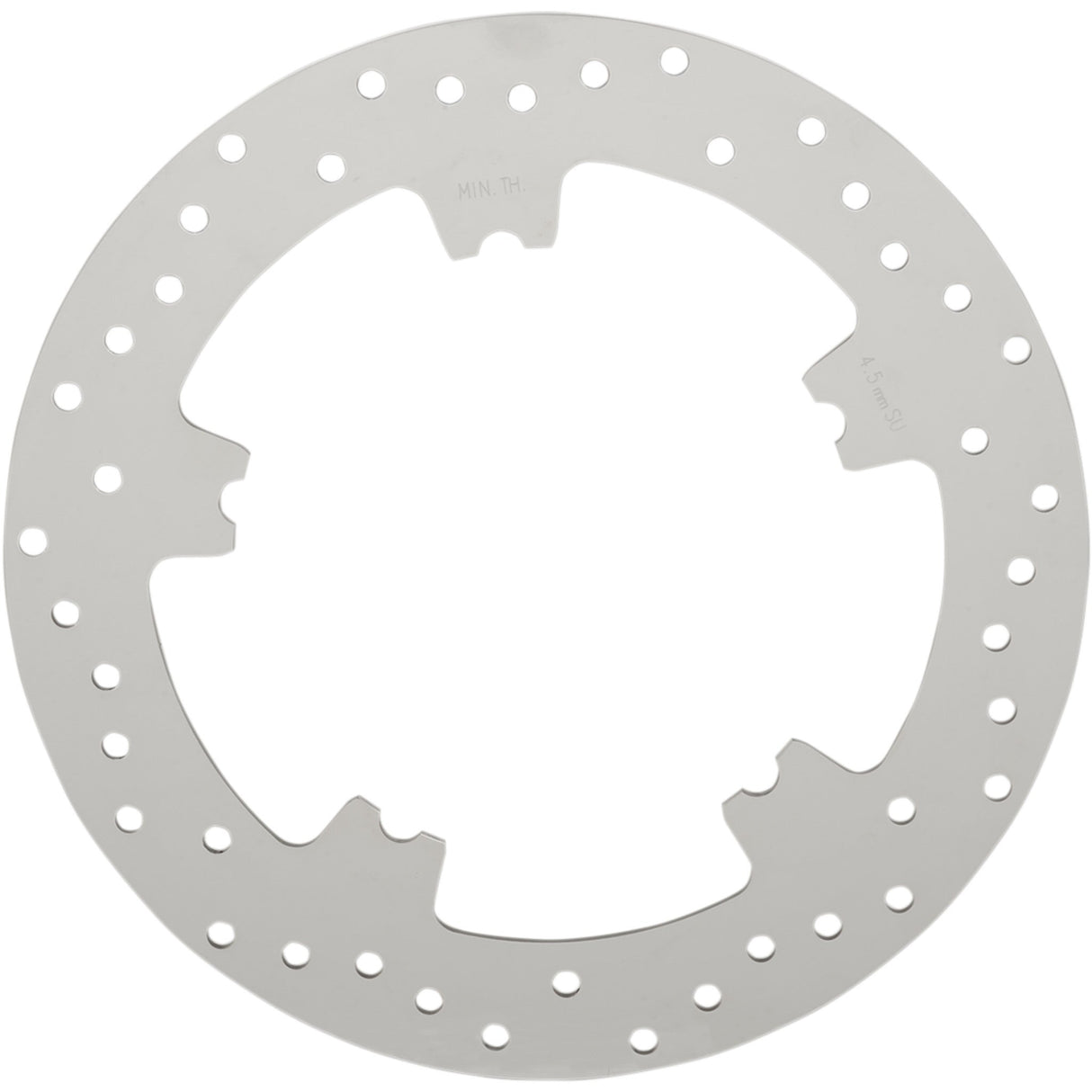 DRAG SPECIALTIES 1710-3155 Polished Stainless Steel Drilled Brake Rotor Drilled Brake Rotor - Front - 11.8" - Dyna/V-Rod