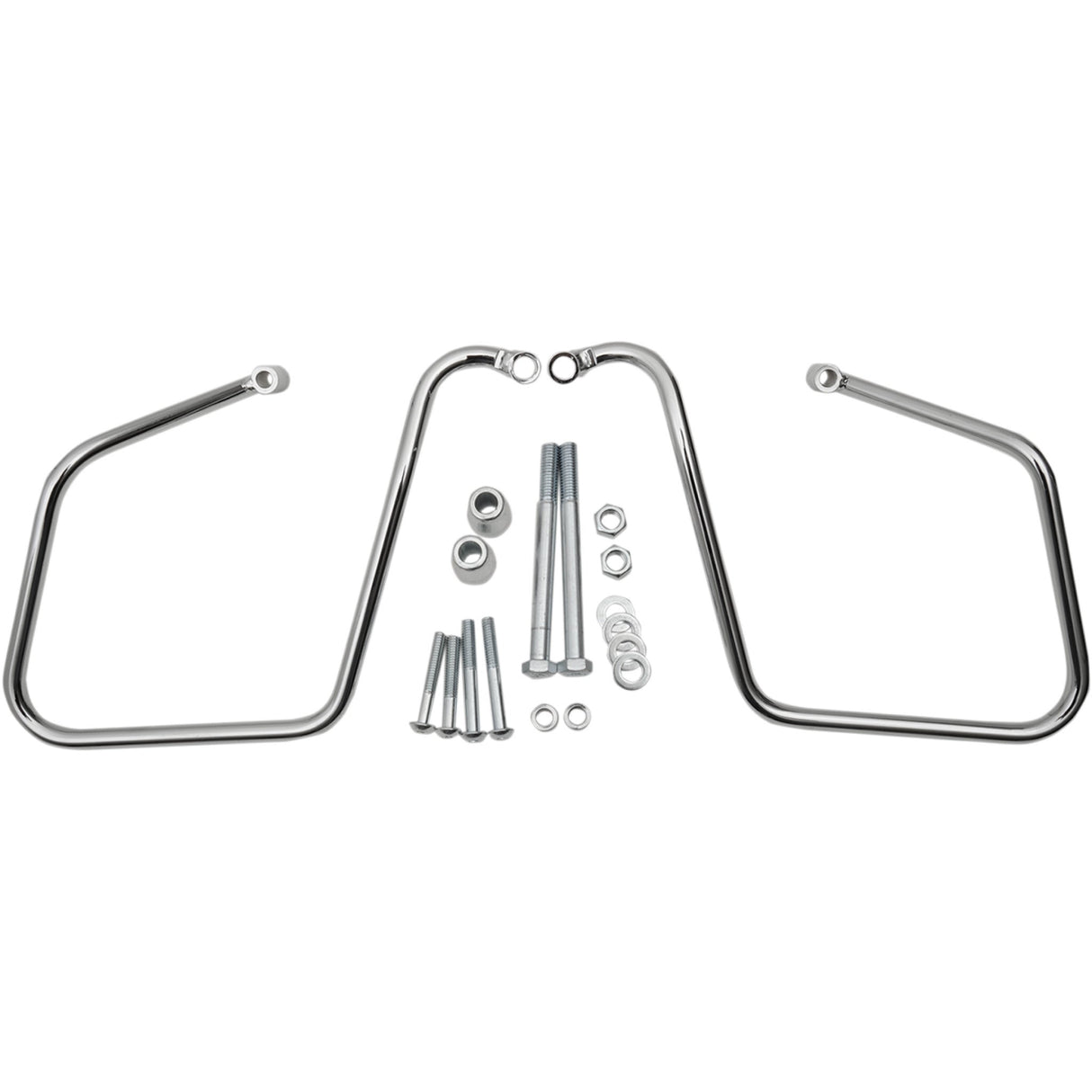 Drag Specialties Chrome Saddlebag Support Brackets Chrome For Harley Dyna 2008-2017