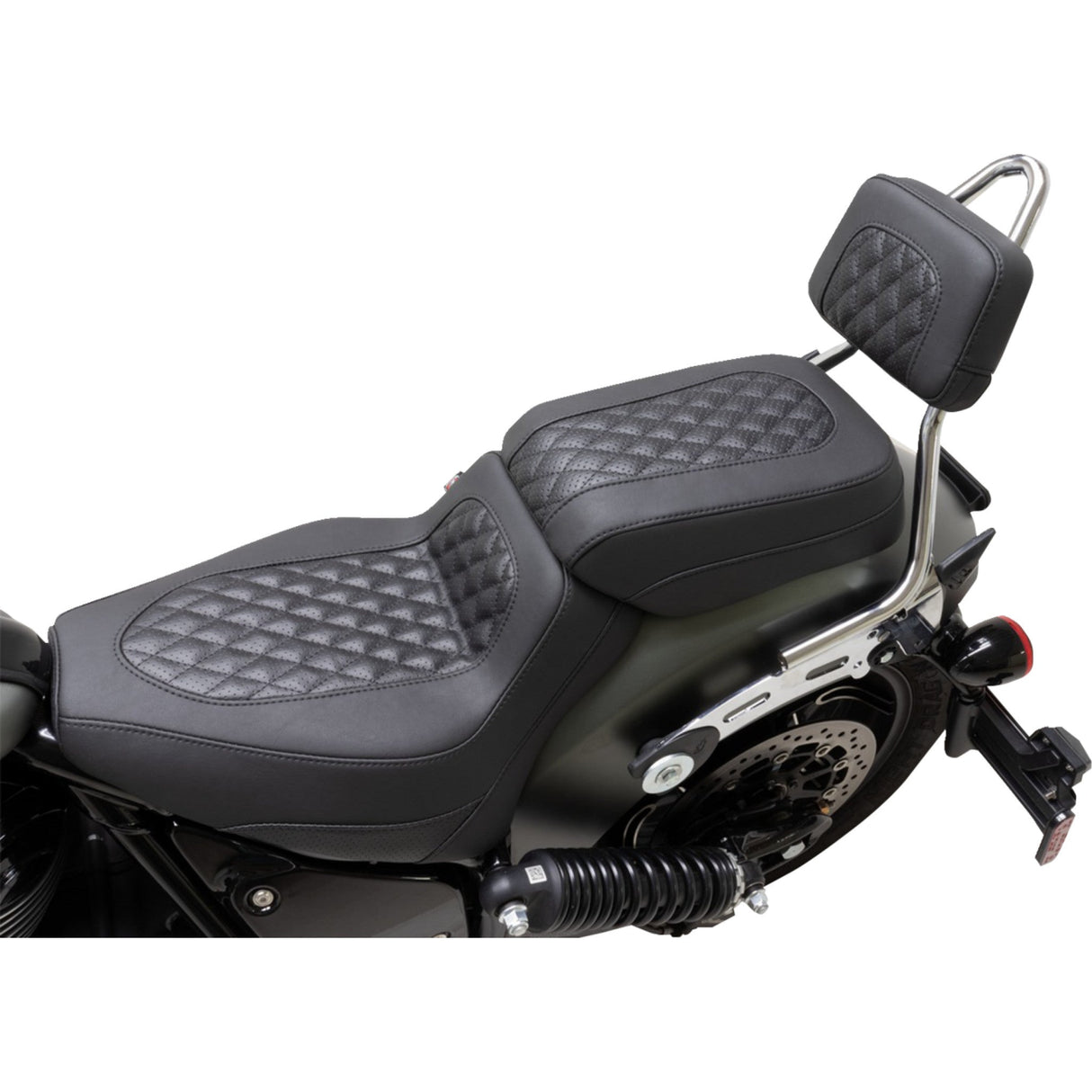 MUSTANG 0822-0523 88206 Squareback Sissy Bar Pad black - diamond stitch - chief '22-'23