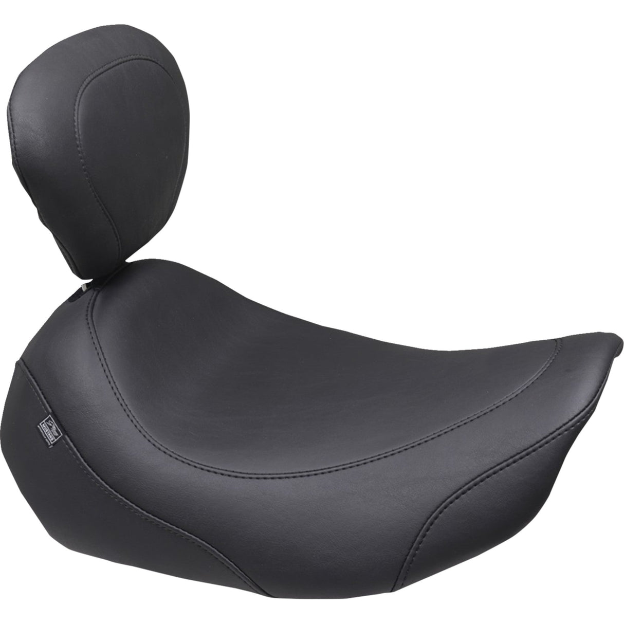 Mustang Wide Tripper™ Seat Backrest Receiver Black Stitch - 89402 For Harley Touring 2023-2026