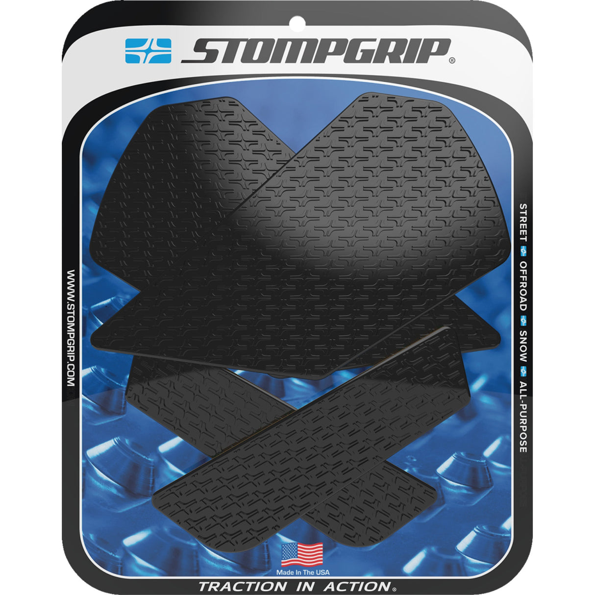 STOMPGRIP 4320-2665 55-14-0175B Icon Profile Traction Pad Tank Grips Traction Pad Tank Grips - Icon - Black - F 900 XR