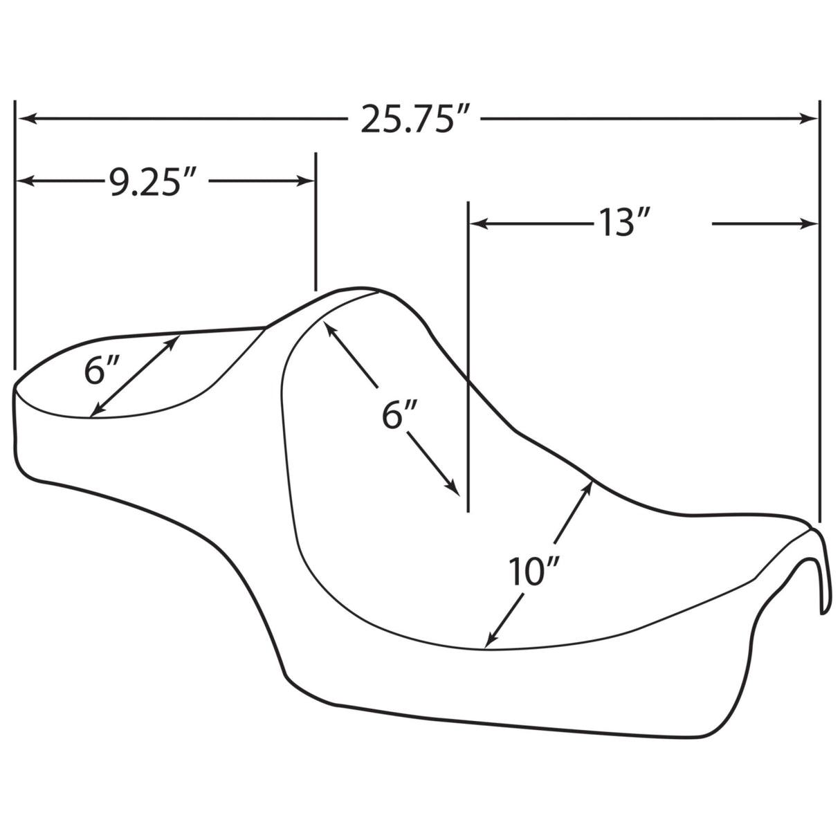 DRAG SPECIALTIES Predator III Seat - XL '82-'03