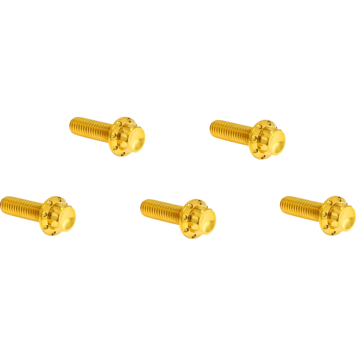 Arlen Ness Derby Cover 12-Point Titanium Bolt Kit Gold - 300-940 For Harley Motorcycles 2007-2026