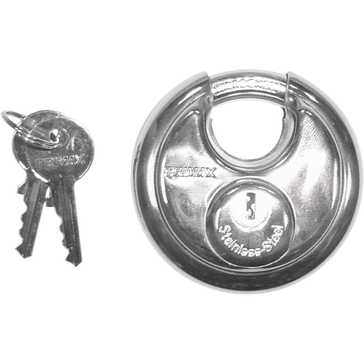 TRIMAX 4010-0020 TRP170 Stainless Steel Round Padlock keyed