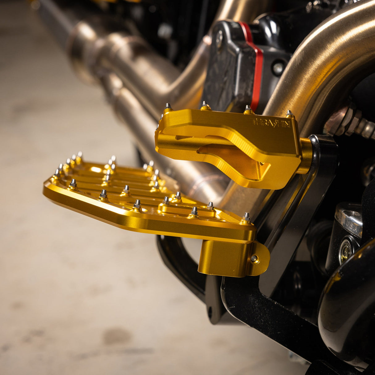 Thrashin Supply CO. Aggressor Floorboards Gold - TSC-2219-5 For Harley Touring 1984-2026