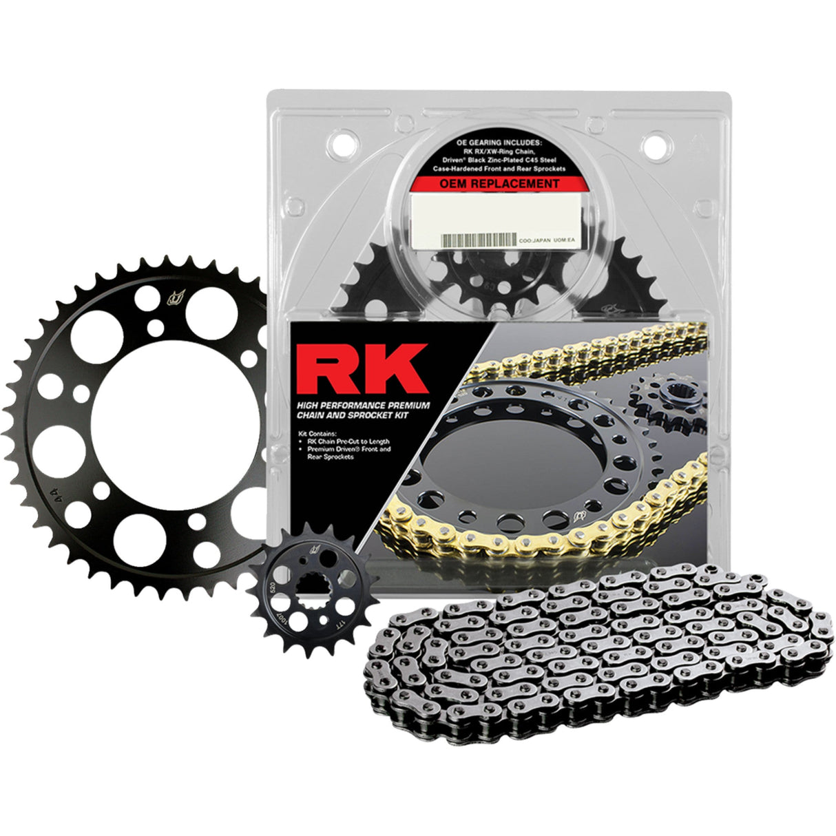 Rk OEM Replacement Chain And Sprocket Kit - 7104-180EX Triumph Daytona 660 2024-2025