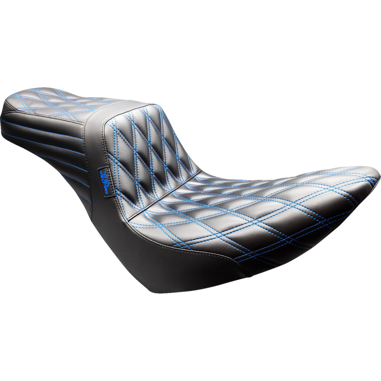 LE PERA 0802-1675 LYR-580DD-BE01 Tailwhip Seat black - double diamond - blue stitch - fx/fl '18-'25