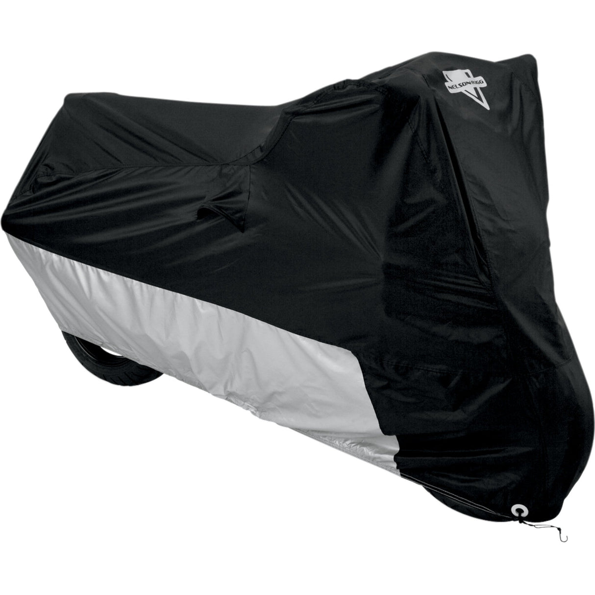 NELSON RIGG MC904L MC-904-03-LG Deluxe All-Season Motorcycle Cover Motorcycle Cover - Black/Silver - Large