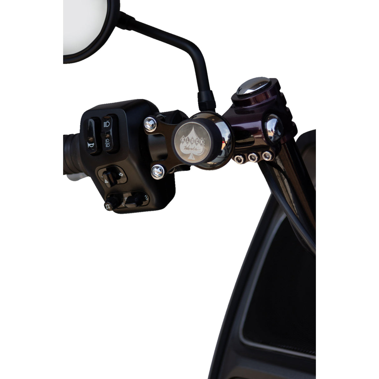 Klock Werks iOmount™ Handlebar Switch Mount Ambidextrous Mount iOmount™ Challenger Black - KWD-04-0609-B For Indian 2020-2025