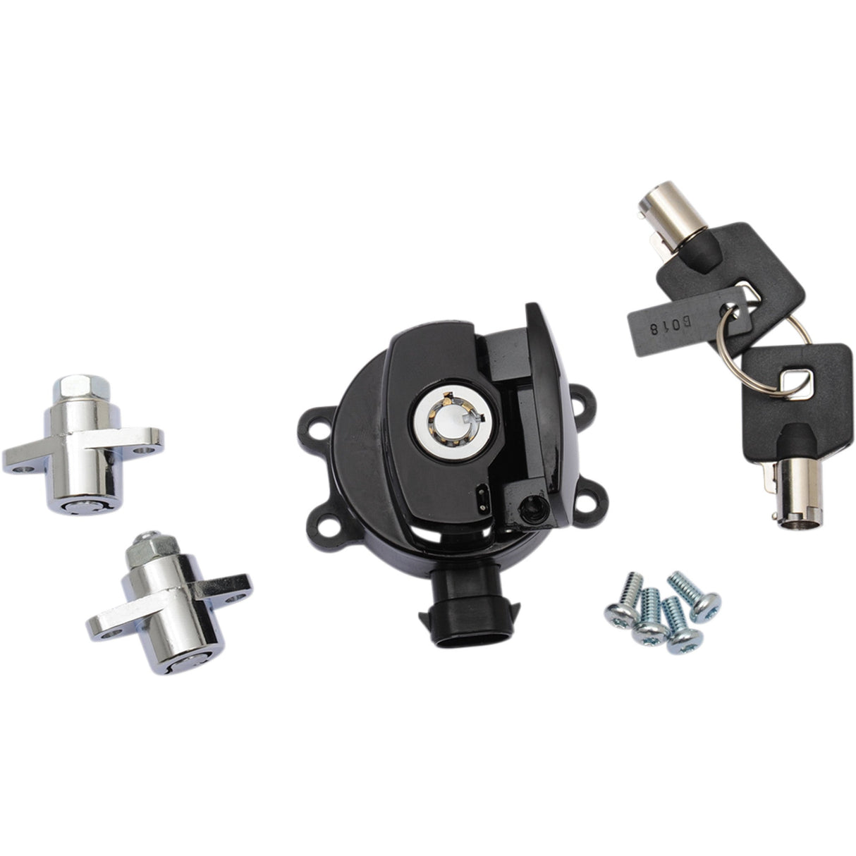 DRAG SPECIALTIES 2106-0412 Side Hinge Ignition Switch with saddlebag lock - gloss black