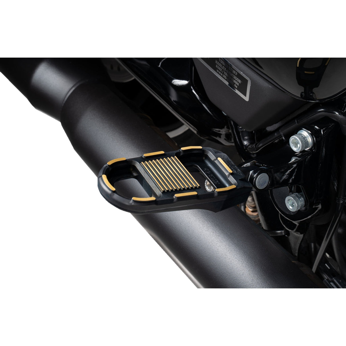 DRAG SPECIALTIES 1620-2784 Footpegs adjustable - black/gold