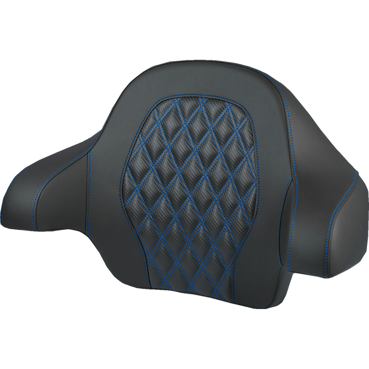 SADDLEMEN 0822-0700 814-07-20701 Tour Pak® Backrest Pad Tour-Pak® Backrest Pad - Lattice Stitch - Blue Stitch - FL '14-'25