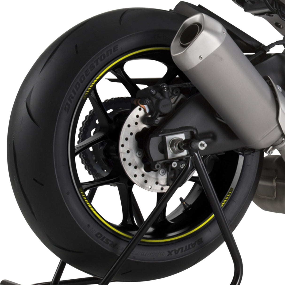 Puig HI-Tech Parts Rim Strips Yellow - 8431G For MV Agusta Brutale 2010-2018 | Honda CBR600F4i 2001-2007 | Hyosung 650 2013-2016