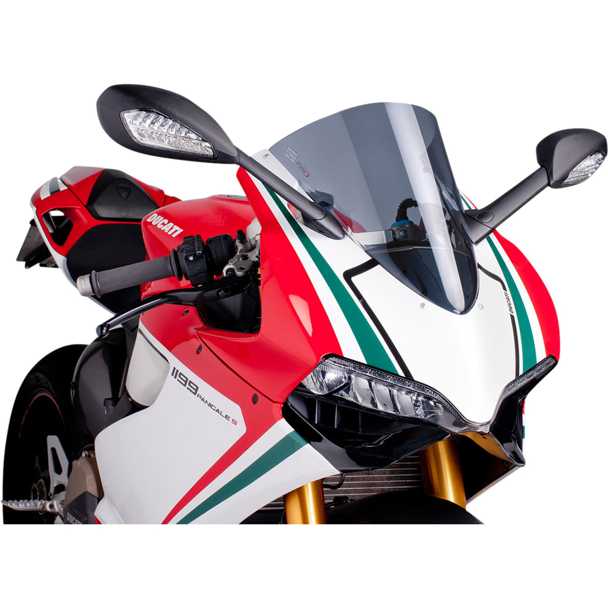 PUIG HI-TECH PARTS 2301-2284 5990H Z-Racing Windscreen Race Windscreen - 15-3/4" - Smoke - Panigale