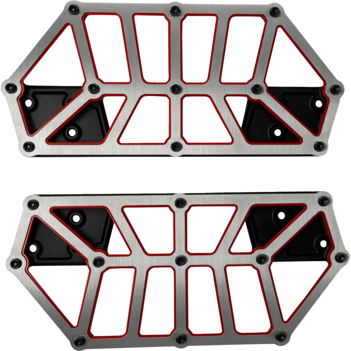 Kodlin USA NXL Floorboards Black With Red Accent - K73253-RL For Harley Motorcycles 1980-2026