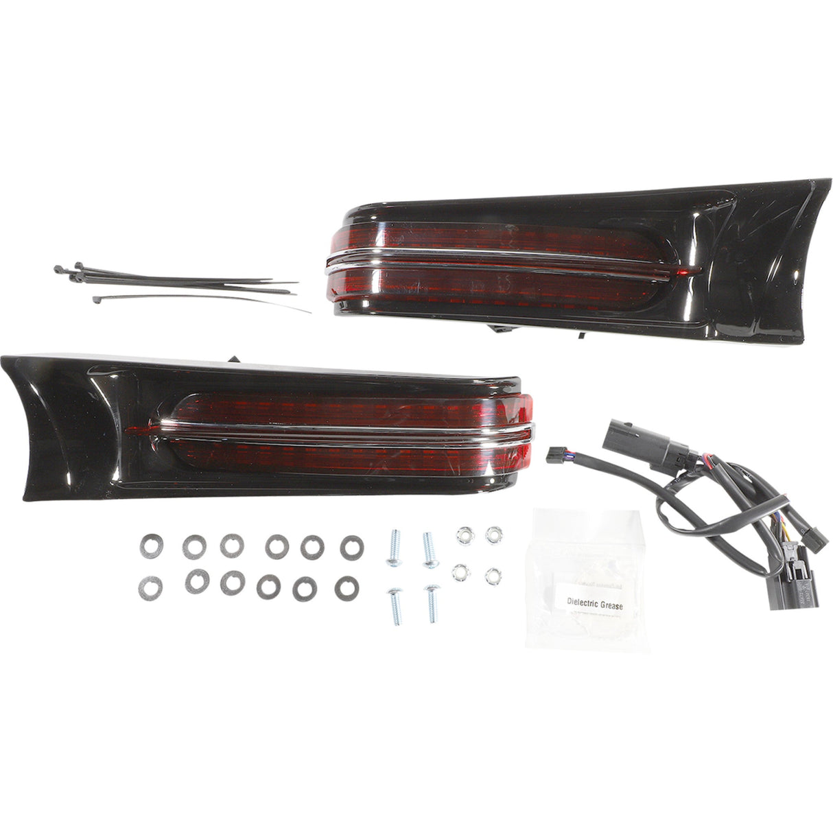 CIRO 2040-2676 40049 Filler Panel Lights - Red Lens - Red LEDs - Chrome