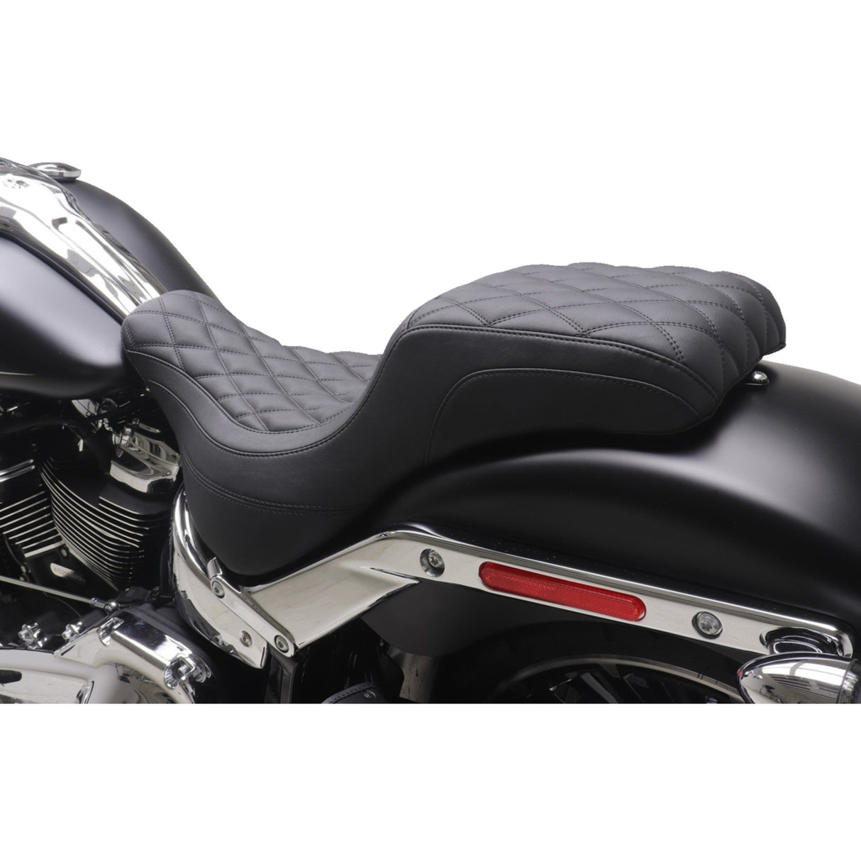Mustang Squareback Seat Double Diamond Black Stitch Fxbr - 86006 For Harley Softail Breakout 2023-2025