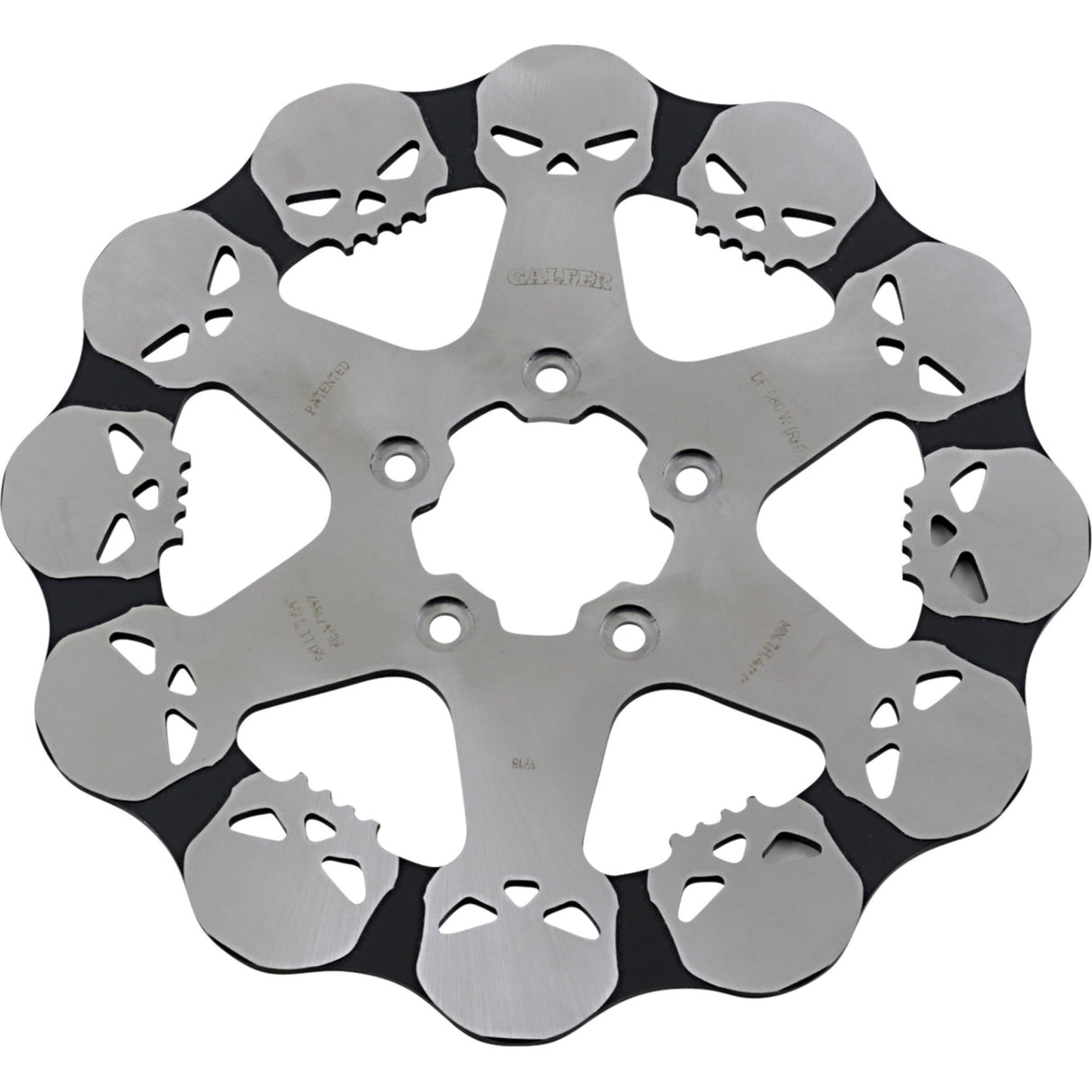 GALFER 1710-3761 DF680RH Skull Brake Rotor - Skull Rear Rotor - Solid Mount