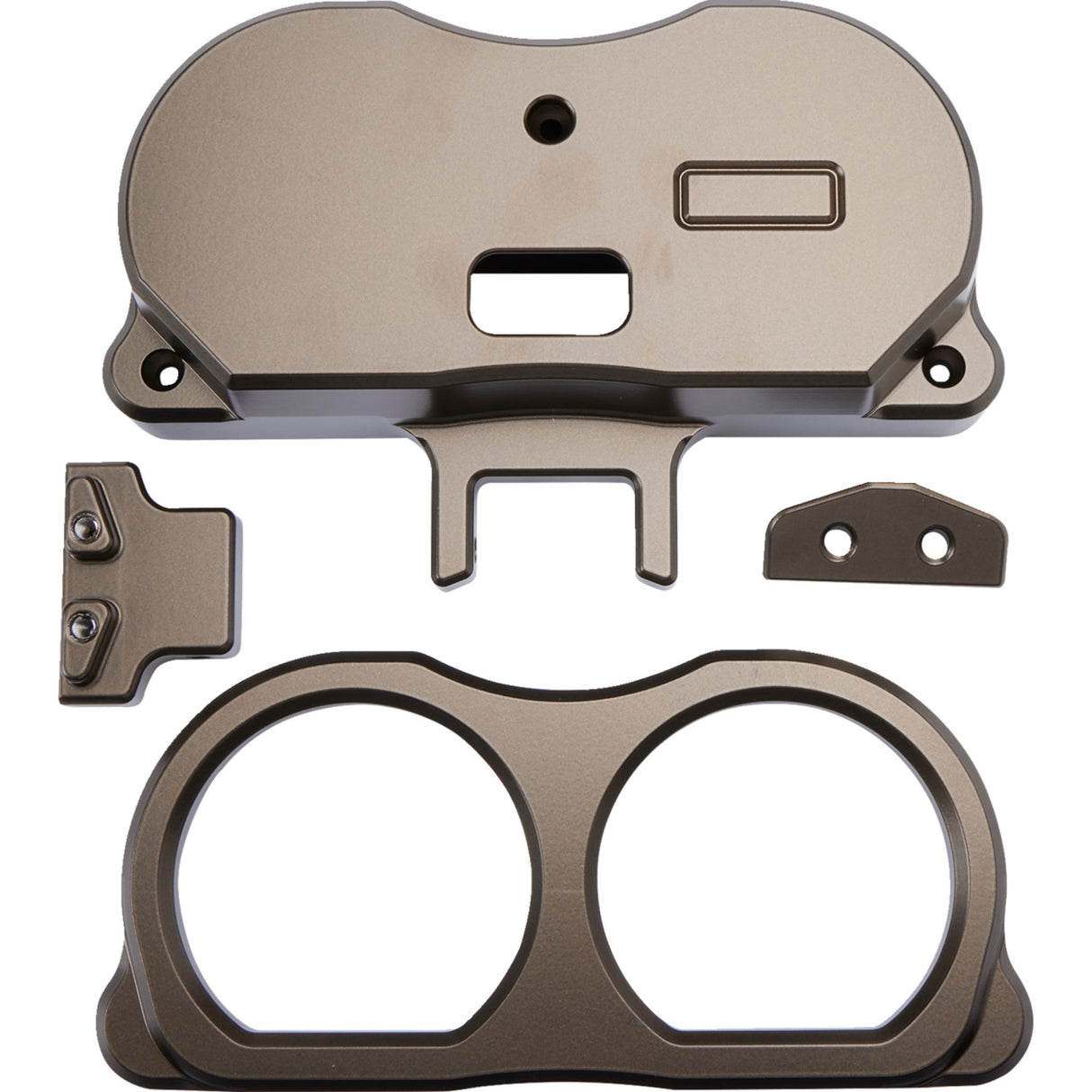 LA Choppers Dual Gauge Mount For Performance Risers Dual Bronze - LA-7397-03Z For Harley Road Glide 2015-2022