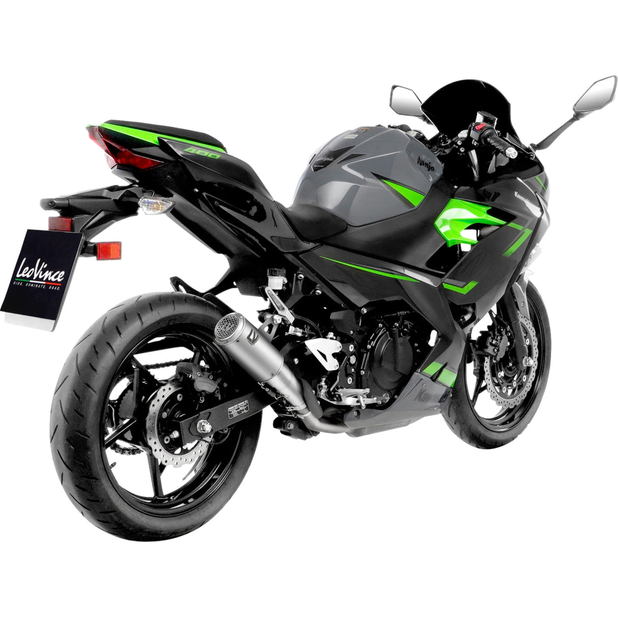 LEOVINCE 1811-4840 15400STU LV Corsa S Slip-On Muffler titanium - kawasaki ninja 400/500