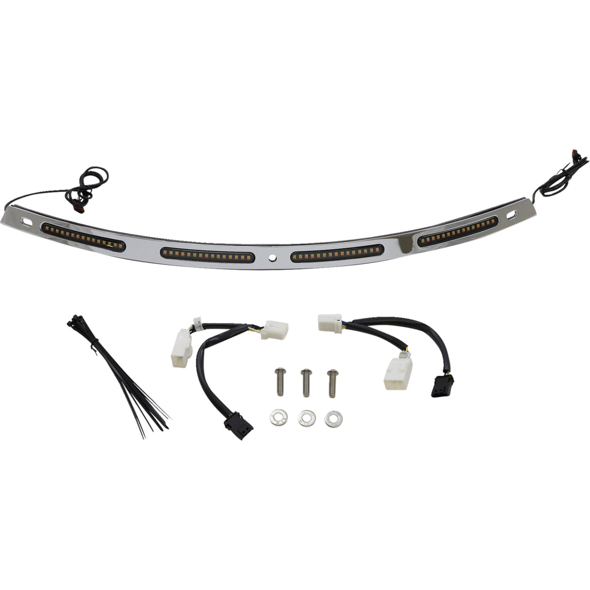 CUSTOM DYNAMICS 2040-2827 CD-WT2-SEQ-01-C Genesis® 4 Dynamic LED Batwing Windshield Trim - Sequential Turn Signals - Chrome
