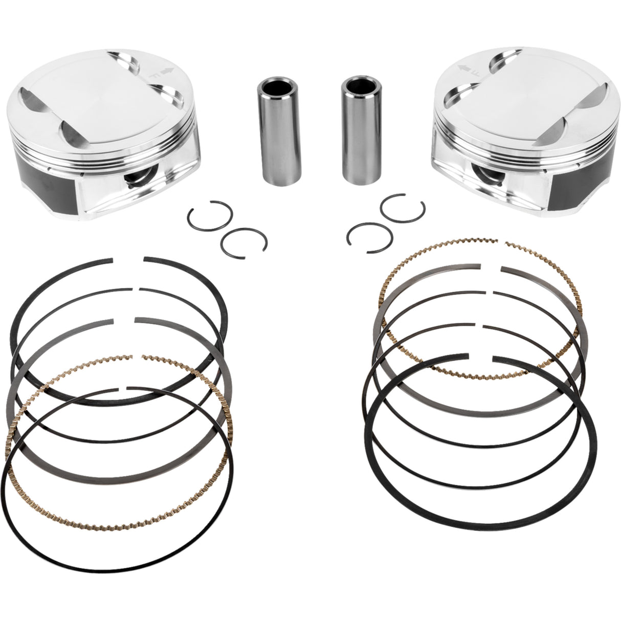 JE Pistons Piston Kit 4.250" Bore 4.375" Stroke 11.5:1 CR 107" M8 - 398730 For Harley Motorcycles 2017-2024