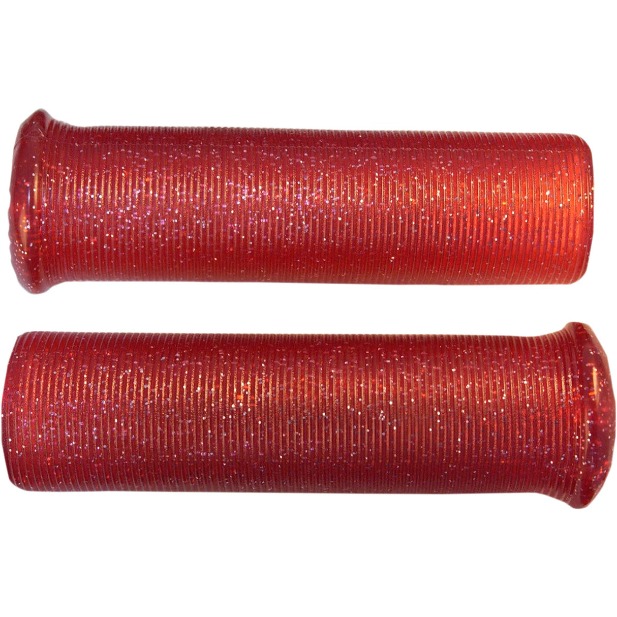 EMGO 0630-1761 42-21124 Star Fire Flake Grips Grips - Retro - Metal - 7/8" - Red