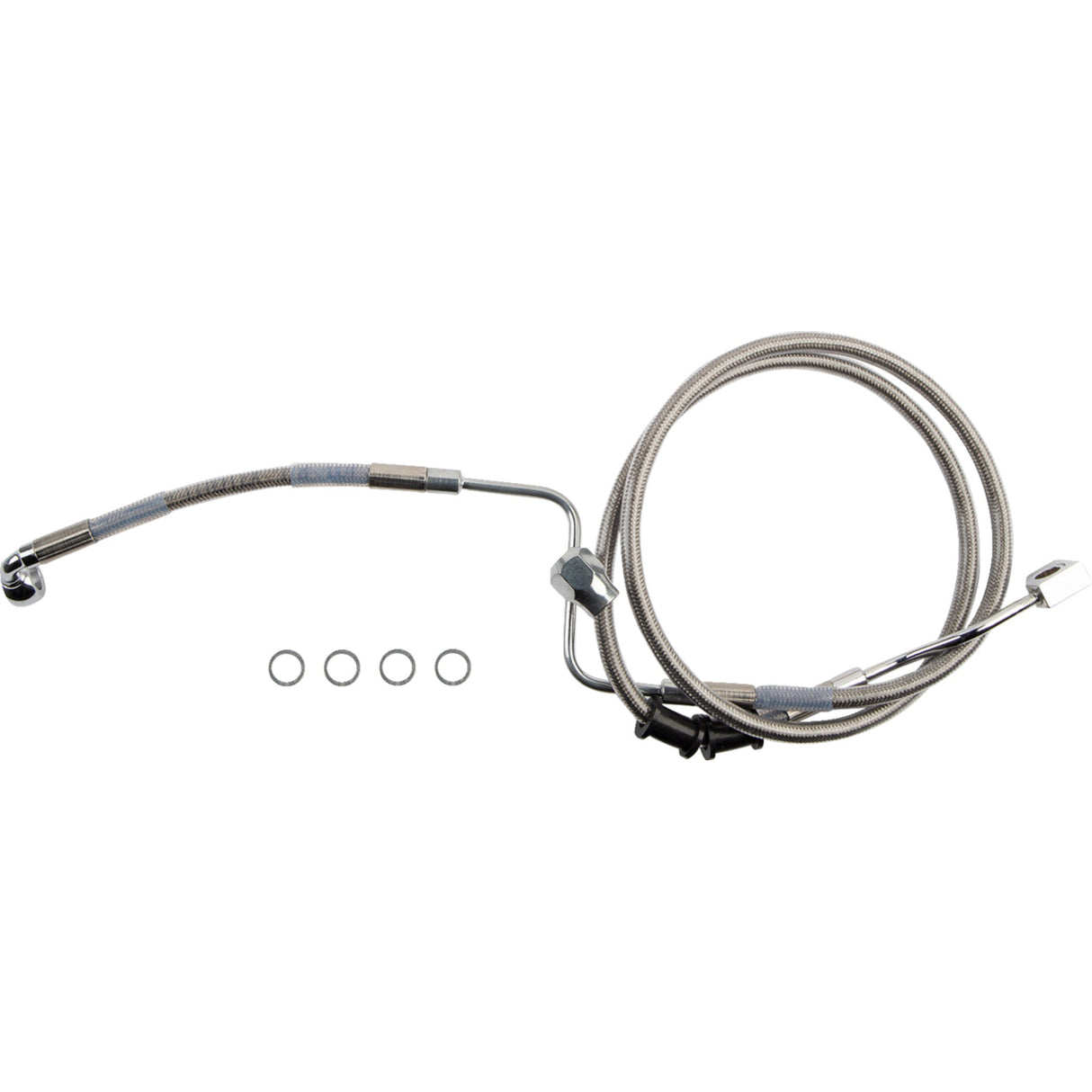 Drag Specialties Rear Brake Line Rear Master Cylinder to ABS Stainless Steel For Harley Softail 2018-2023