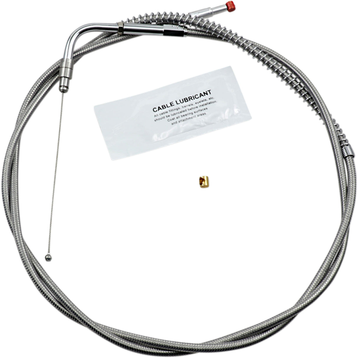 Barnett Stainless Steel Throttle Idle Cable +12" - 102-30-30020-12 For Harley Touring 1996-2001