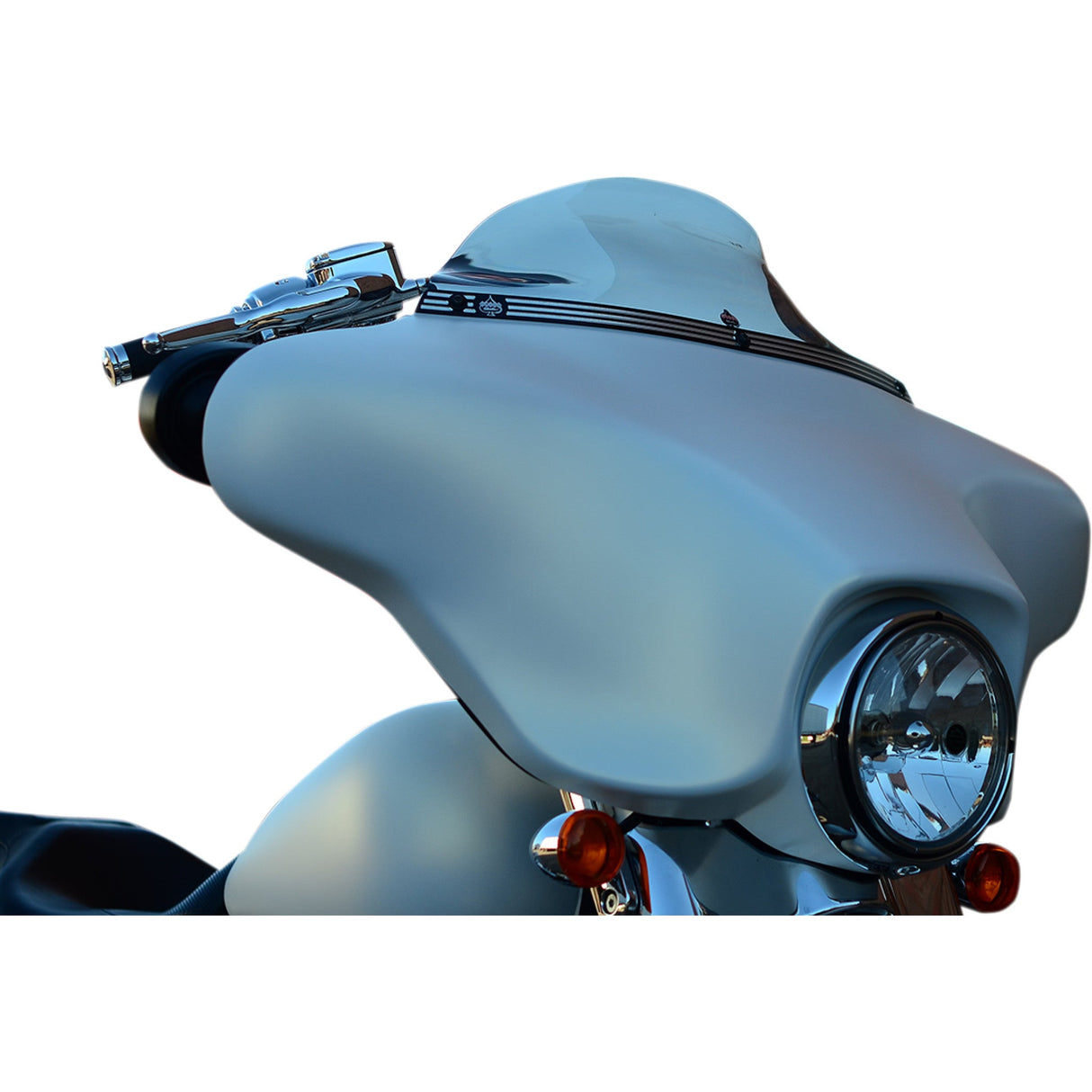 Klock Werks Flare® Series Windshield Trim Logo Black Contrast - KWW-01-0363 For Harley Touring 2014-2025