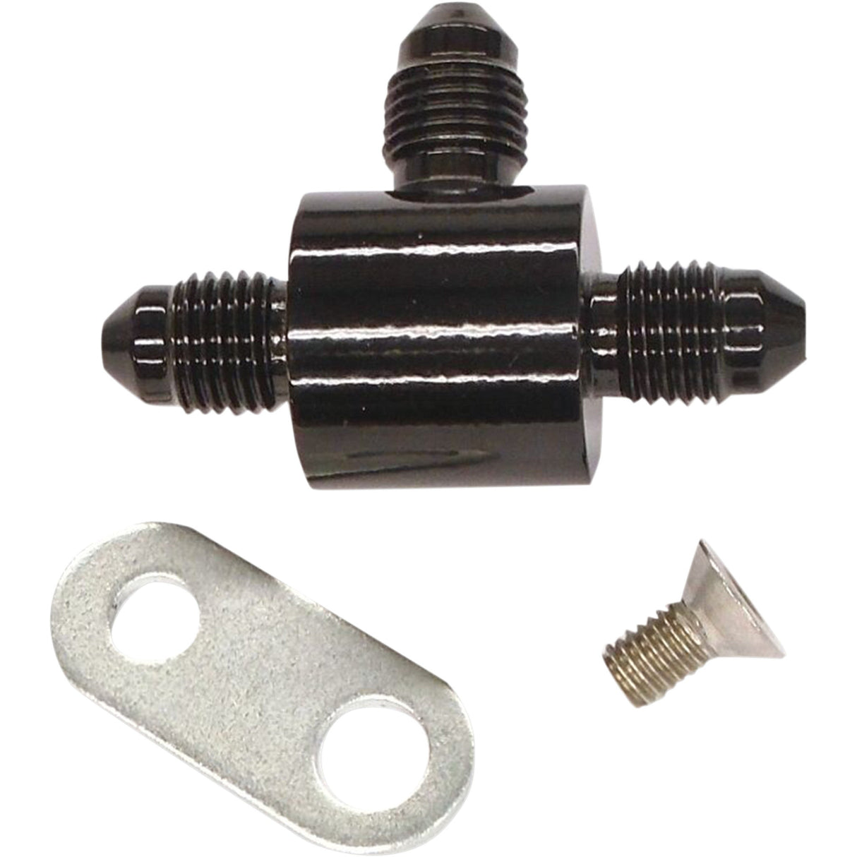 MAGNUM SHIELDING 1742-0484 1704-982 Brake Line T-Block Fitting T-Block with Bracket - AN3 - Black