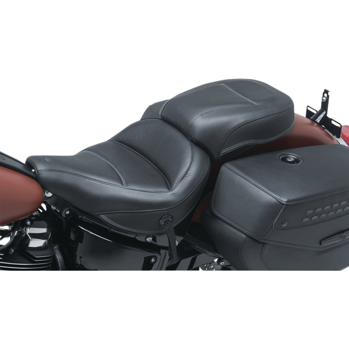 Mustang Max Profile Passenger Touring Seat Black Original Stitch Flhc Flde - 75881 For Harley Softail 2018-2021