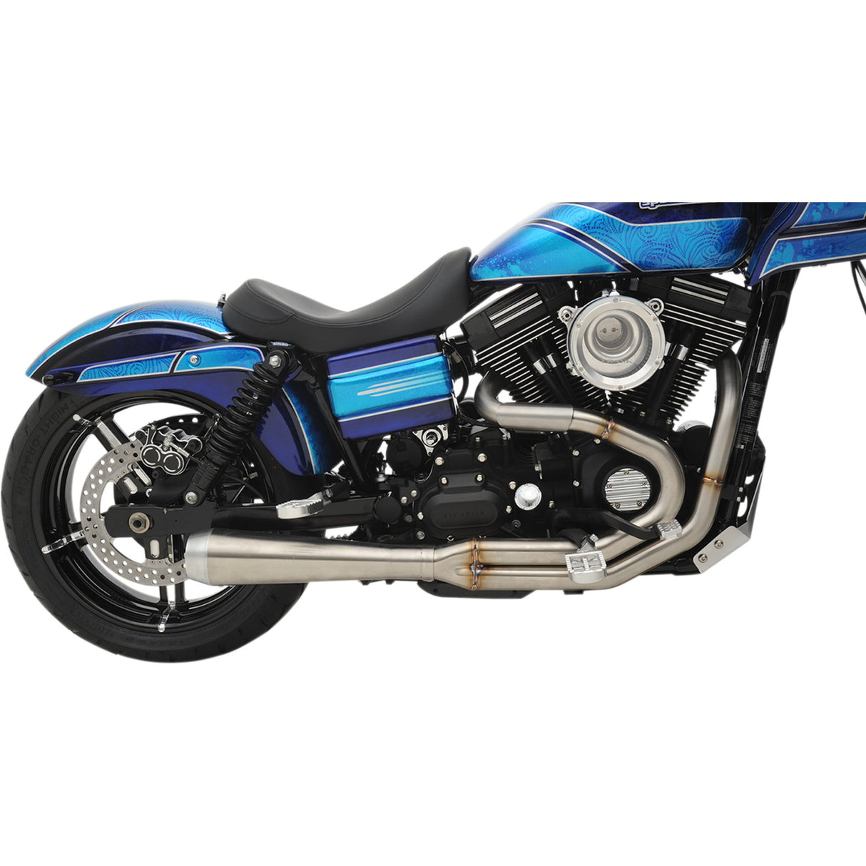Bassani Xhaust Road Rage III 2-Into-1 Exhaust System - 1D1SS For Harley Dyna 1991-2017