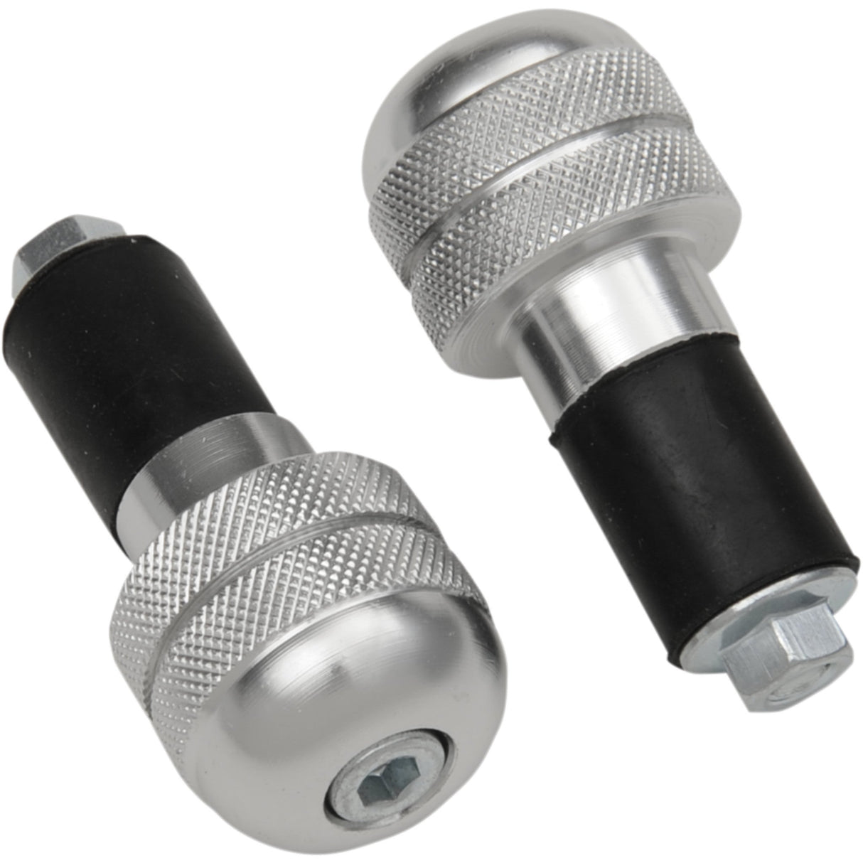 K&S TECHNOLOGIES 156002 15-6002 Anti-Vibration Handlebar End Bar End - Anti-Vibrating - Silver