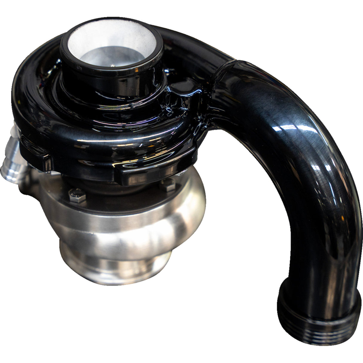 Trask Tornado Turbo Performance Kit Black With Brushed Stainless Steel Exhaust M8 - TM-7600 For Harley Motorcycles 2017-2023